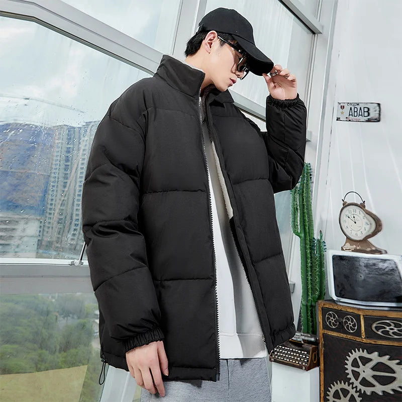 Solid Color Hooded Loose Fashion Couple Solid Color Double-sided Jacket