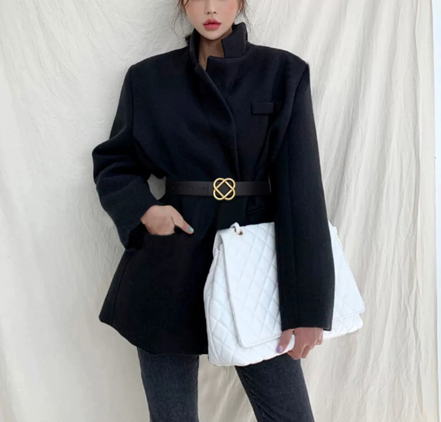 2025 New 2.8cm Wide Suede Cowhide Belt for Women, Vintage Style with Retro Golden Buckle, Skinny Waistband for Dresses & Jeans