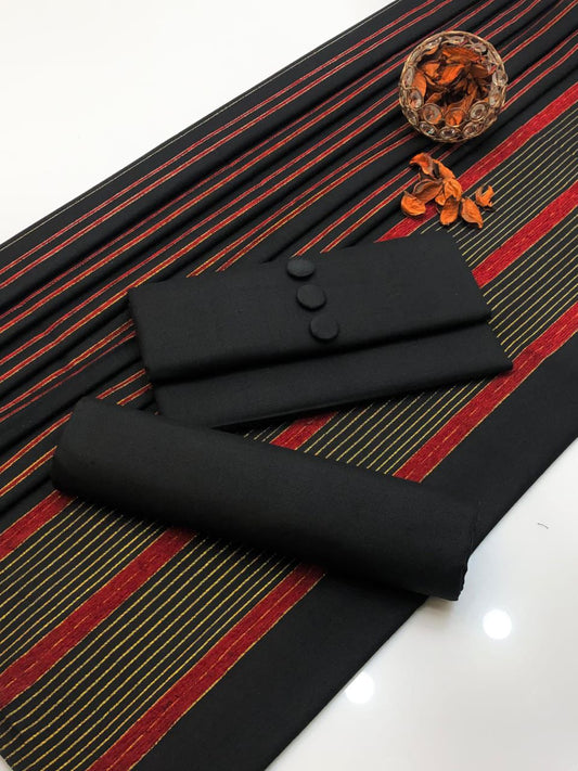 KHADI SILK UNSTITCED 3PC