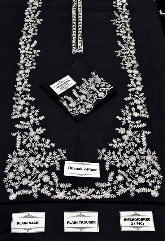 BEAUTIFUL EMBROIDED BLACK 2PC DRESS