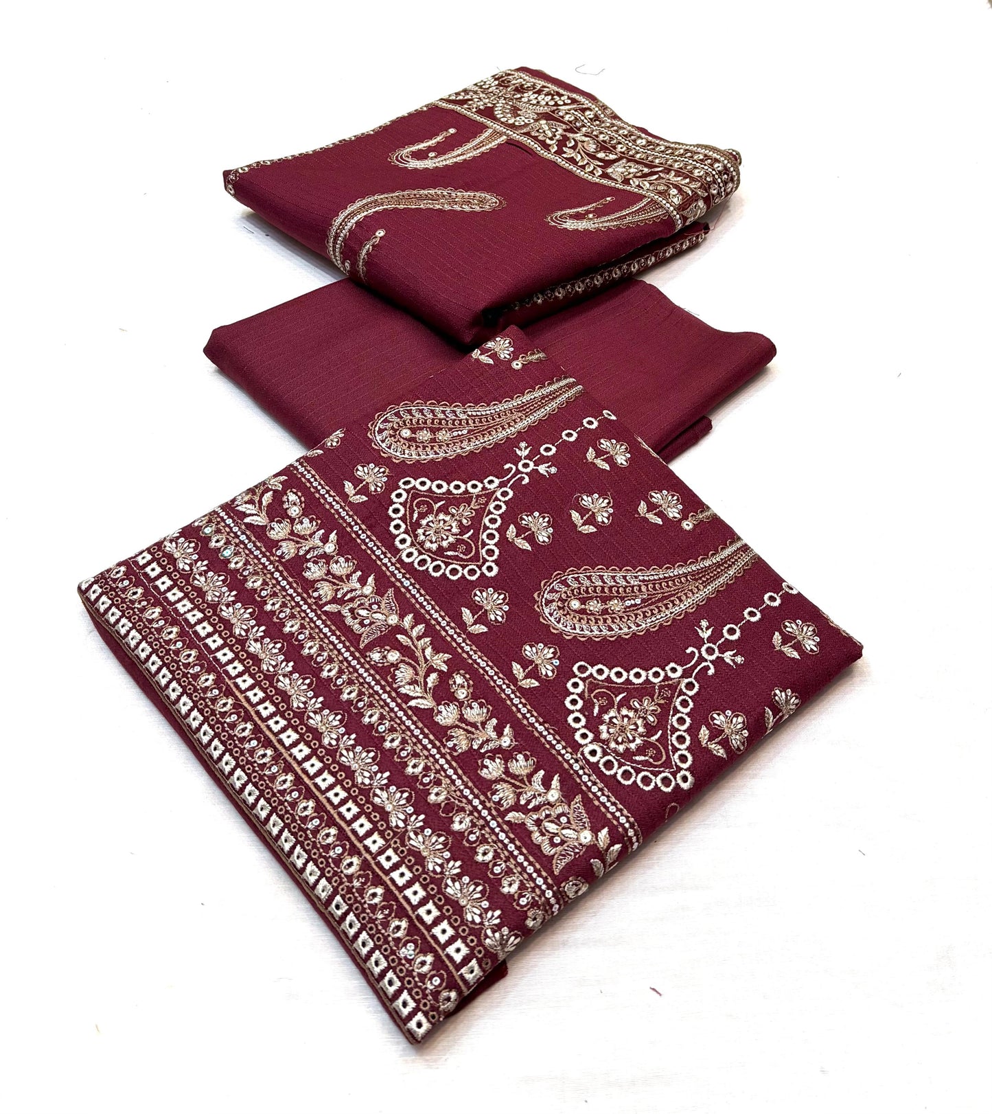 Bareeza 3pc Embroidery Fancy luxury Collection