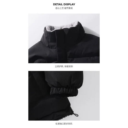 Solid Color Hooded Loose Fashion Couple Solid Color Double-sided Jacket