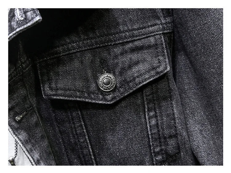 Men's Denim Jacket Classic Retro Color Fashionable Trendy Jacket Suitable Young Couples all Season