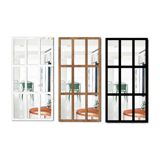 Decorative Wall Mirror Minimalist Imitation Window Wall Mirror Wall Decor for Living Room Farmhouse Bathroom Kitchen Bedroom